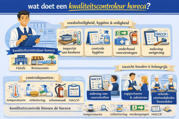 Alles over het beroep kwaliteitscontroleur horeca Wat doet een kwaliteitscontroleur horeca